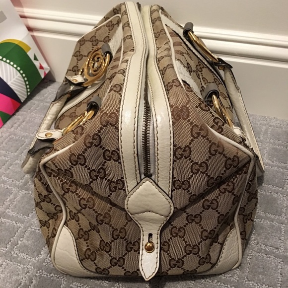 GUCCI GG Canvas Interlocking Boston Bag - Picture 1 of 7